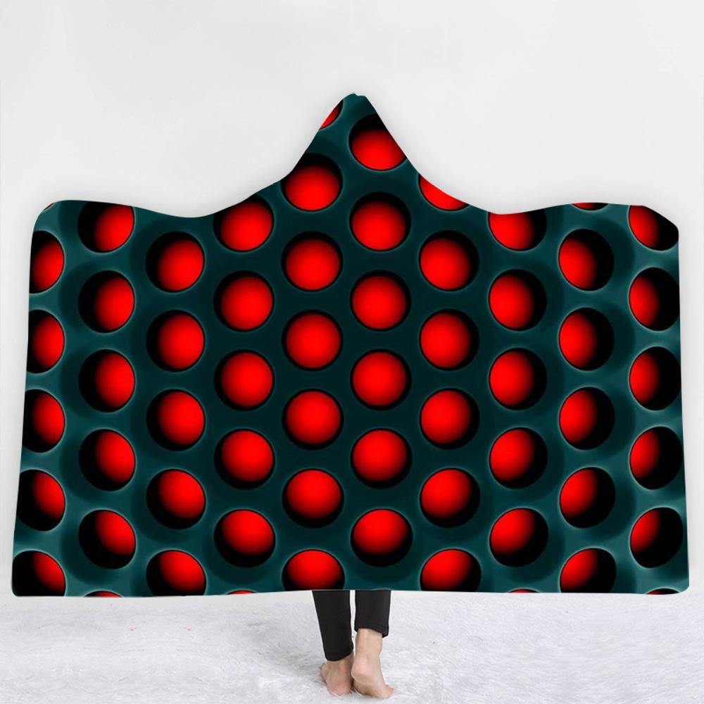 3D Hypnotic Holes Hooded Blanket Corethermax