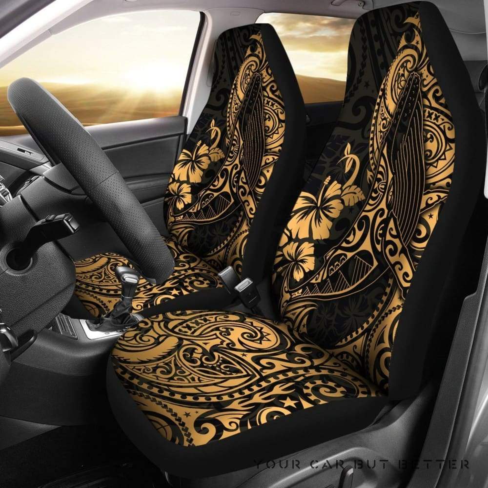 Polynesian Hawaii Car Seat Covers – Polynesian Golden Humpback Whale – Bn15 110325