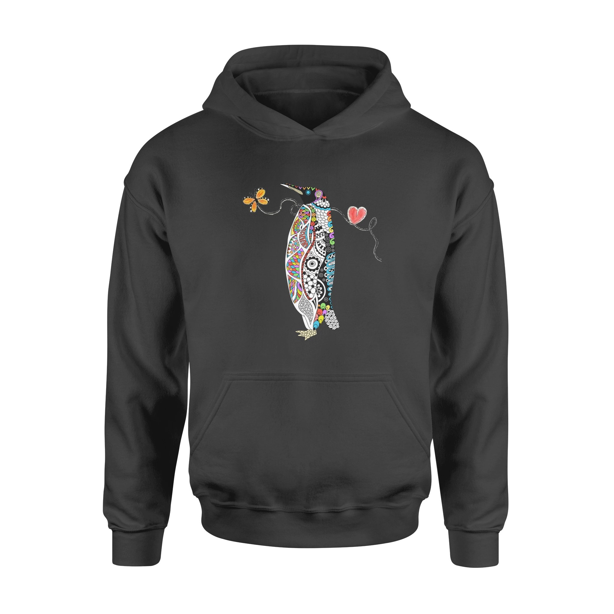 Zentangle rainbow penguin – Standard Hoodie, Gift for you, gift for her, gift for him, gift for penguin lover