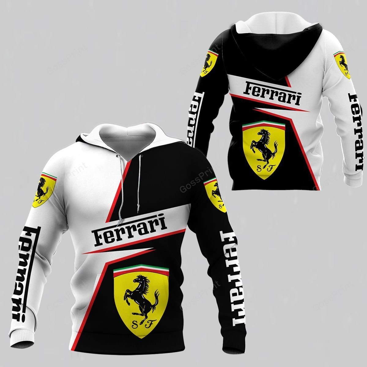 3D ALL OVER PRINTED FERRARI SHIRTS VER 10