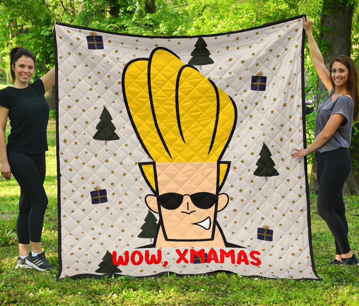 Christmas Premium Quilt | Cool Johnny Bravo Wow Xmamas Patterns Quilt Blanket Nt101101