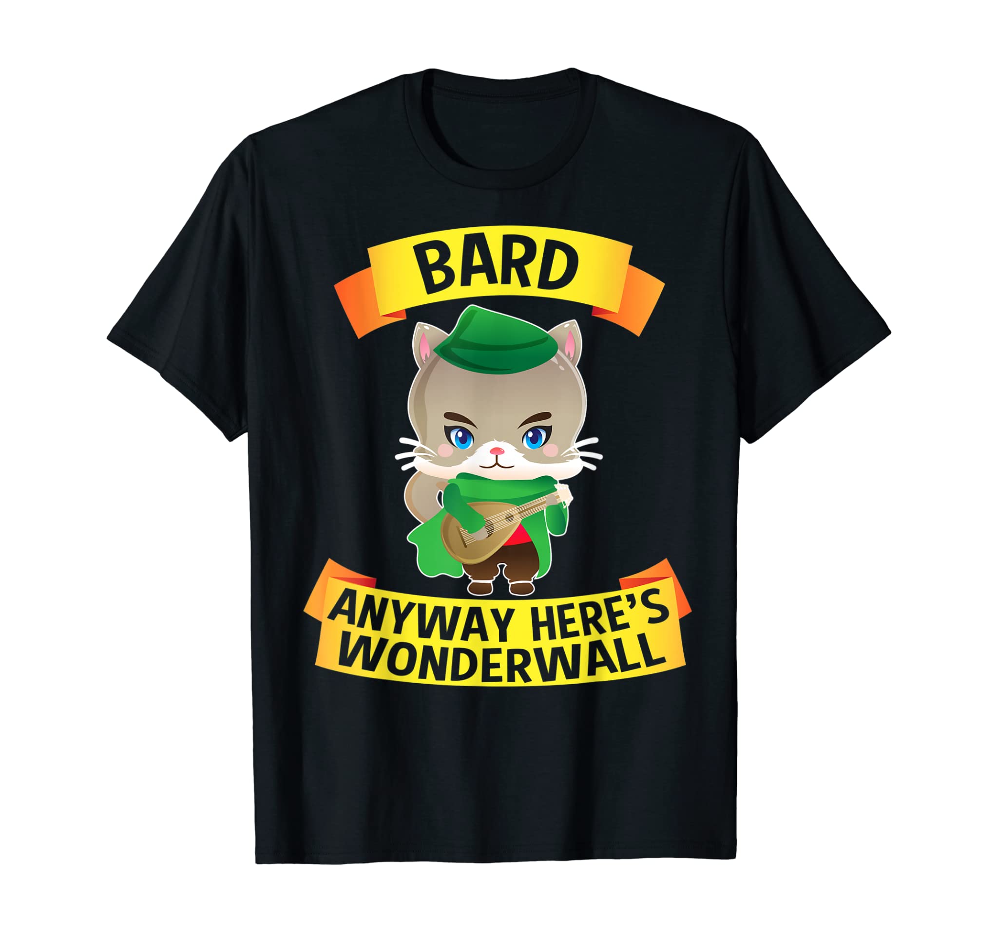 Bard Dungeons and Cats T shirt Dragons Gifts for Men Women