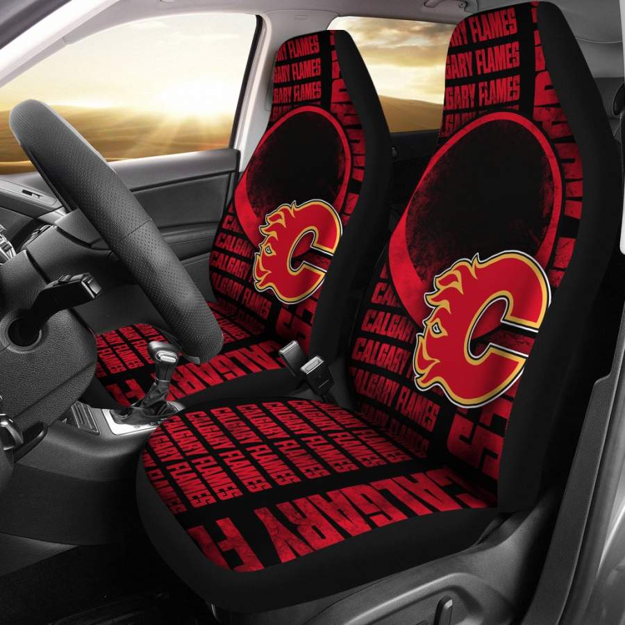 Gorgeous The Victory Calgary Flames Car Seat Covers