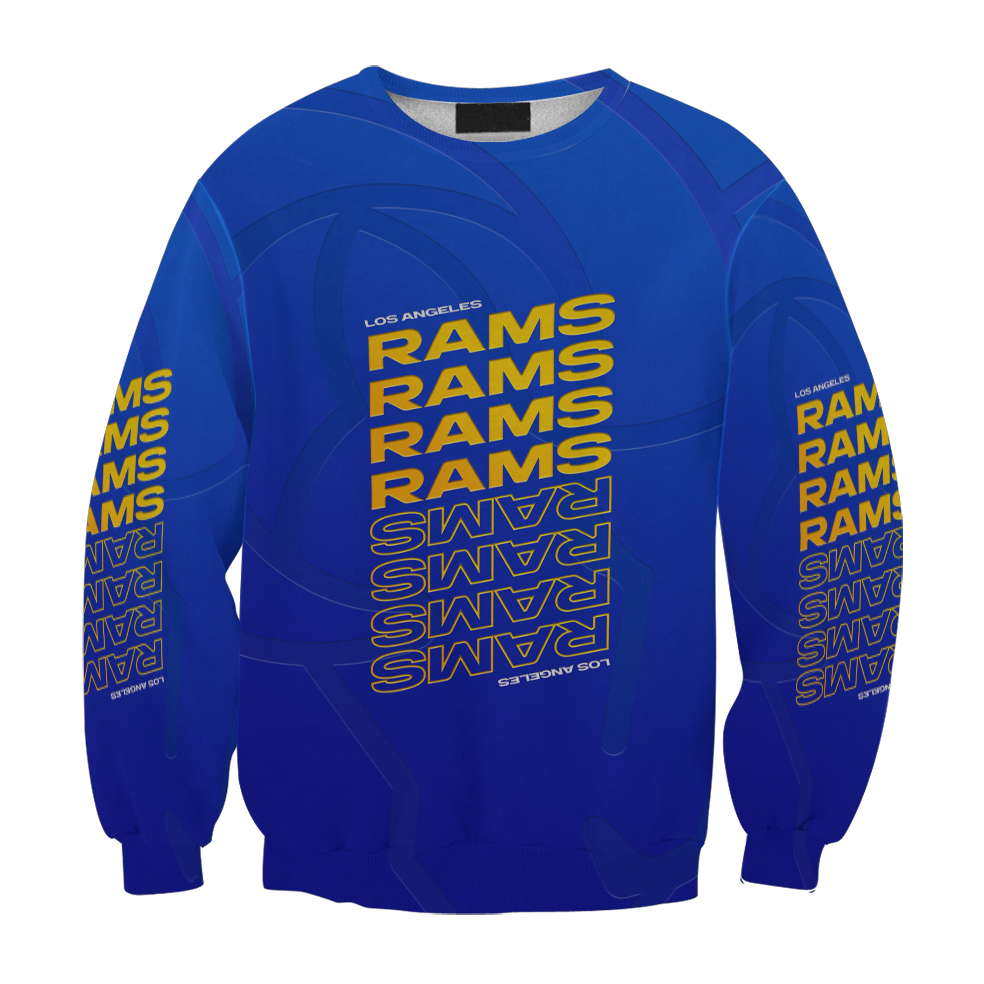 Los Angeles Rams Yellow Rams Blue1 Gift For Fan 3D Full Printing Sweatshirt.