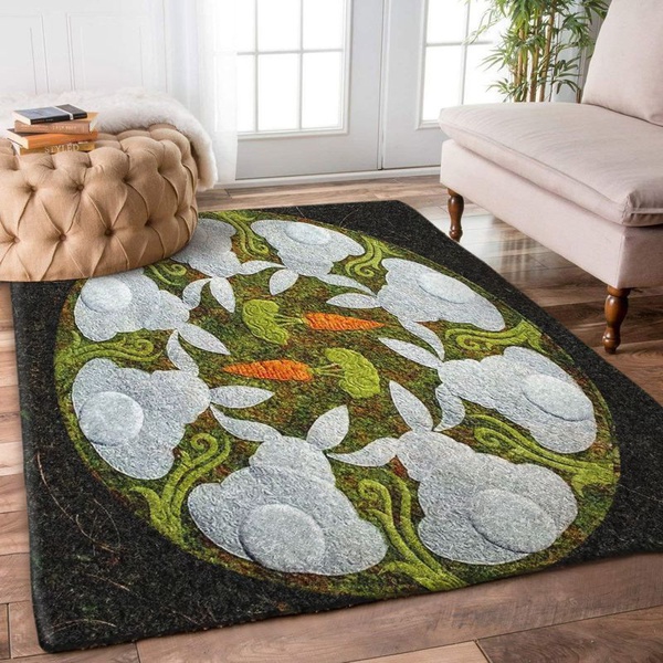 Rabbit 5 Area Rug Living Room Rug Home Decor Floor Decor VH3