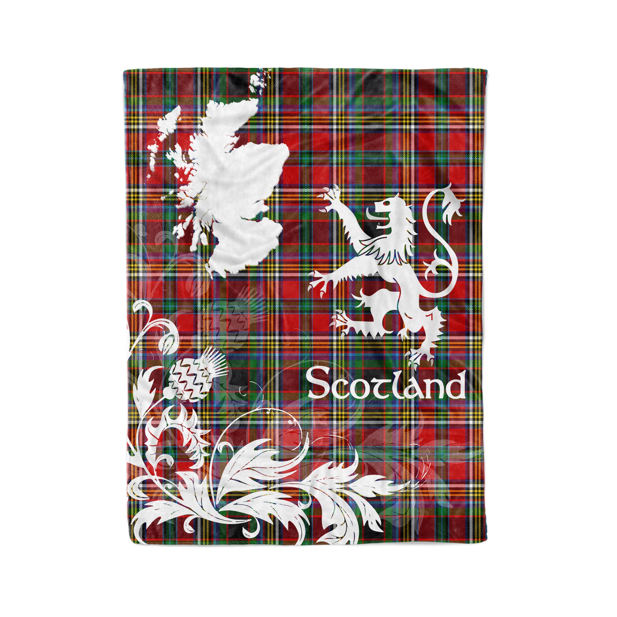 Tartan Plaid Fleece Blanket Tartan Blanket Thistle And Lion Scottish Clan Anderson Of Arbrake Plaid Blanket