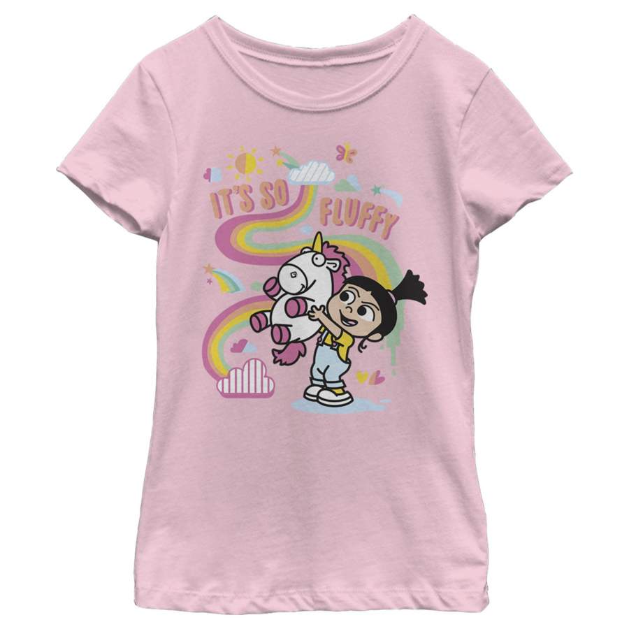 Despicable Me Girl’s Minions Its So Fluffy Unicorn  T Shirt