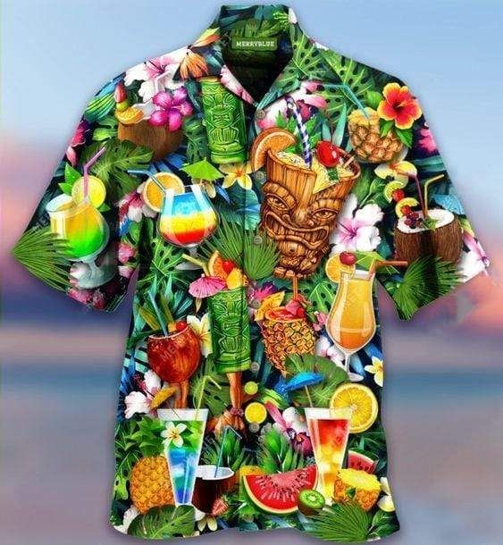 Hawaii Aloha Shirts Tiki Drink Cocktail Ha70789