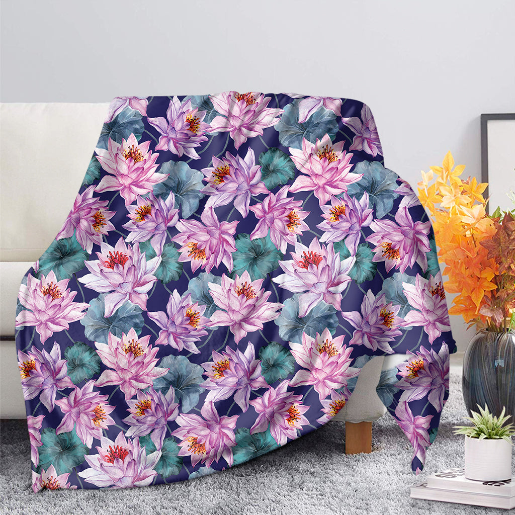 Vintage Lotus Flower Print Blanket – Justbeperfect Shop