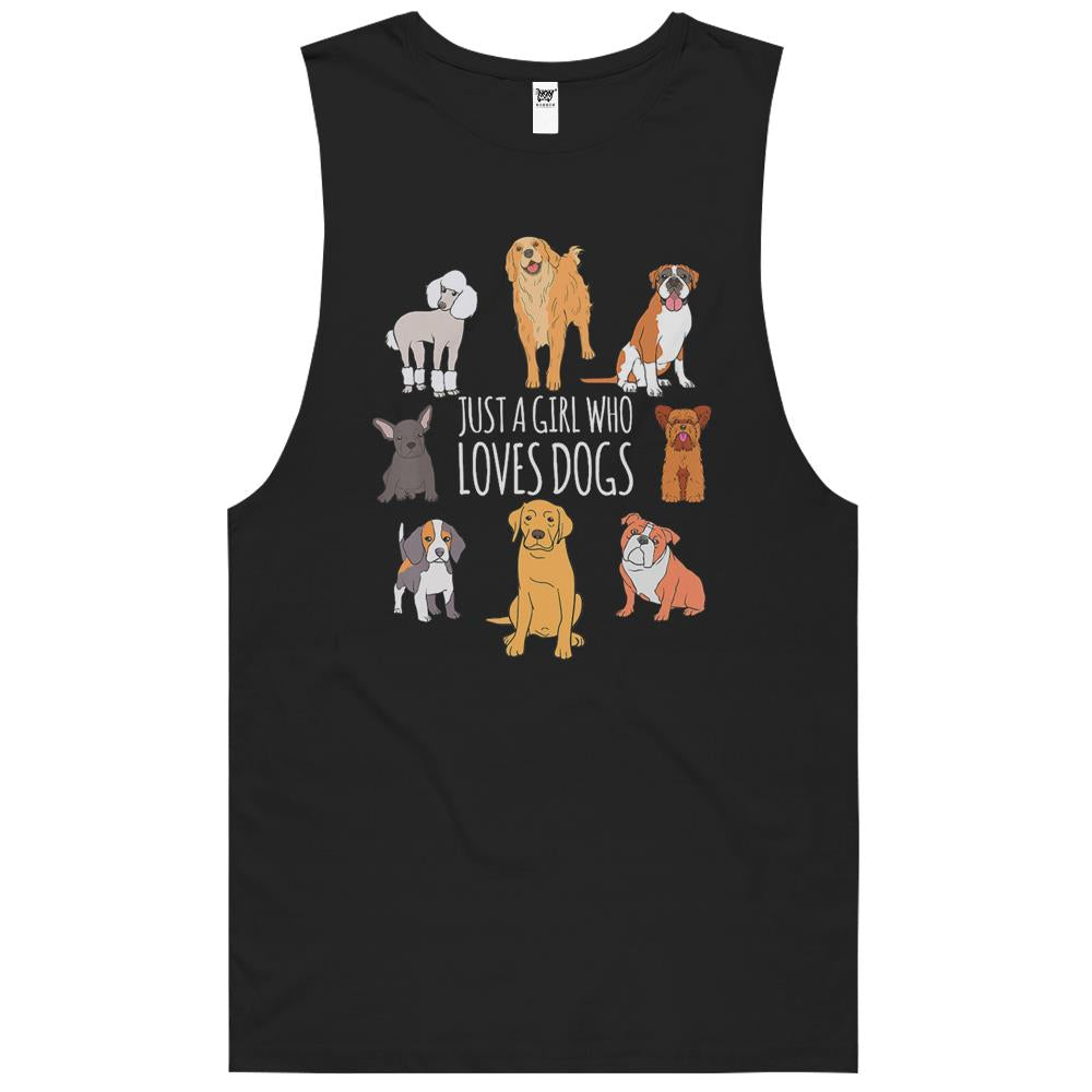 Cute Dog & Puppy Lover Gifts – Just A Girl Who Loves Dogs Tank Top