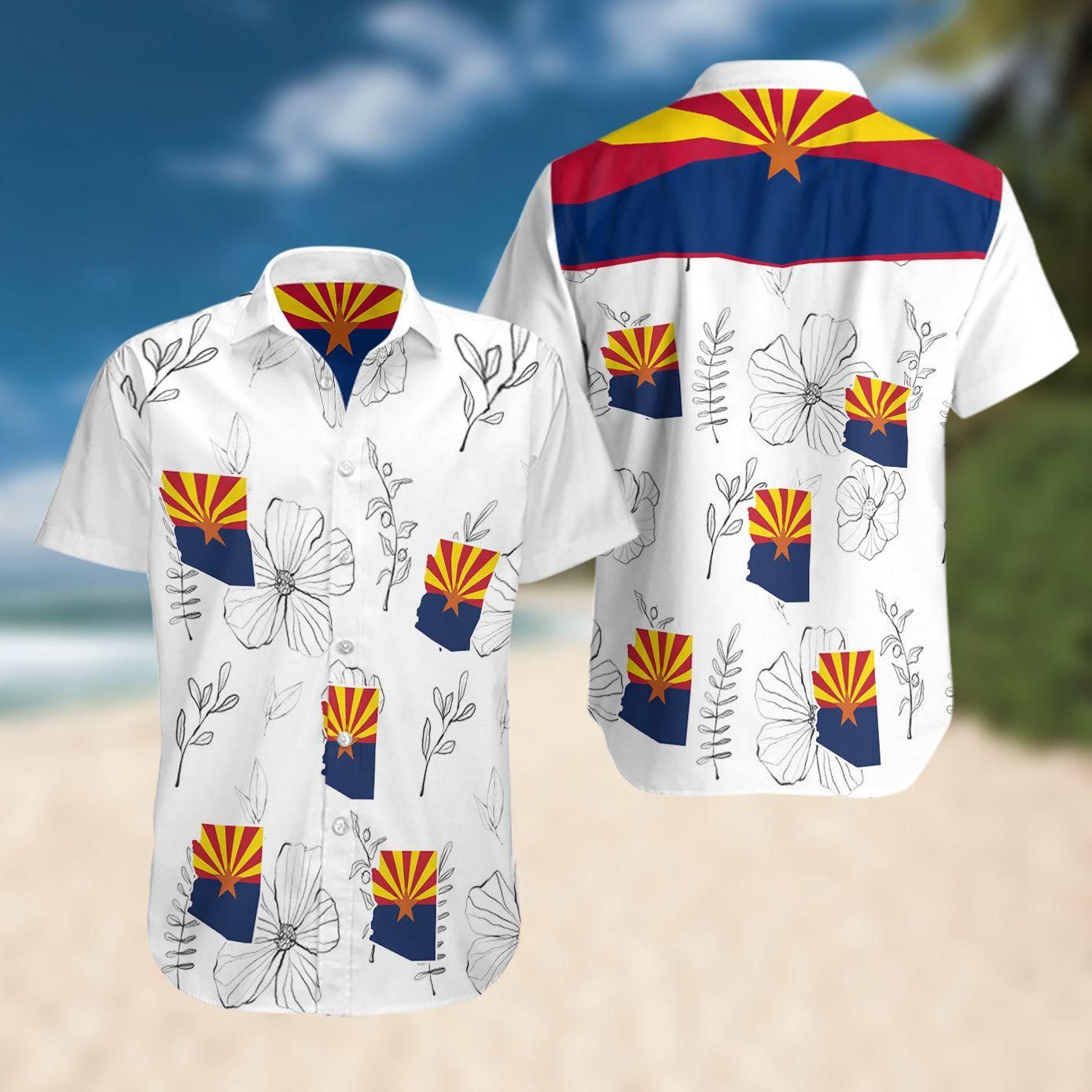 Arizona Aloha Hawaii Shirt Colorful Short Sleeve Summer Beach Casual For Men And Women Ha58623