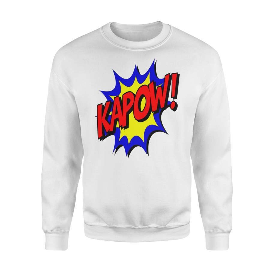 Kapow Action Super Hero Retro Comic Book Sweatshirt - ReadingLLC