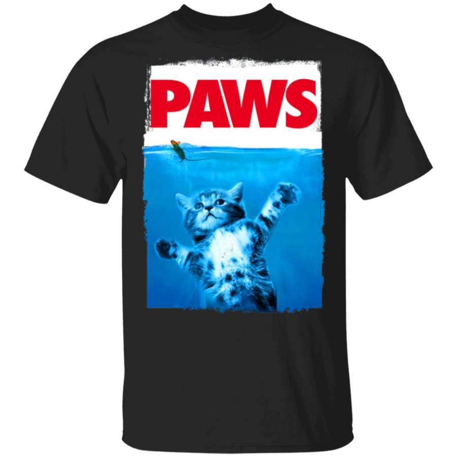 Paws Cat and Mouse T shirt, Cute Funny Cat Lover Shirt