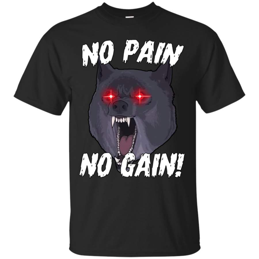 Boxing – No Pain No Gain Gym Wolf Motivational Sports Quotes boxer T Shirt & Hoodie