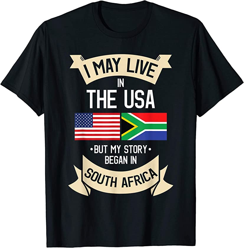 South Africa American Flag USA South African Roots Gifts T-Shirt