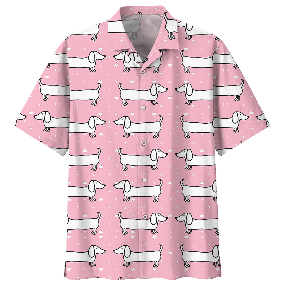 Dachshund Pink High Quality Unisex Hawaii Shirt For Men And Women Ha33186