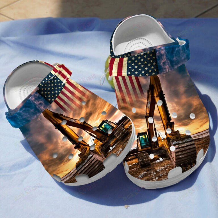 Us Excavator Shoes Clogs Independence Day Gifts For Men