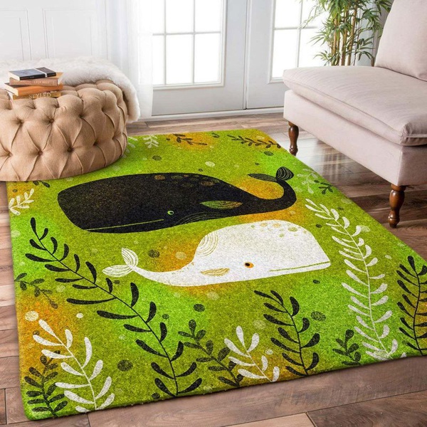 Whale 5 Area Rug Living Room Rug Home Decor Floor Decor VH3