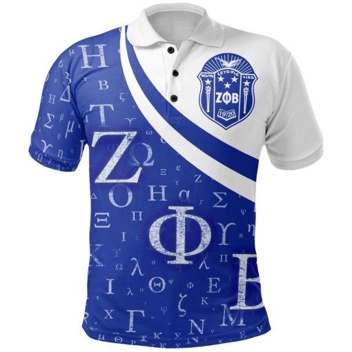 Zeta Phi Beta Sorority Greek Alphabet Symbols 3D Polo Shirt