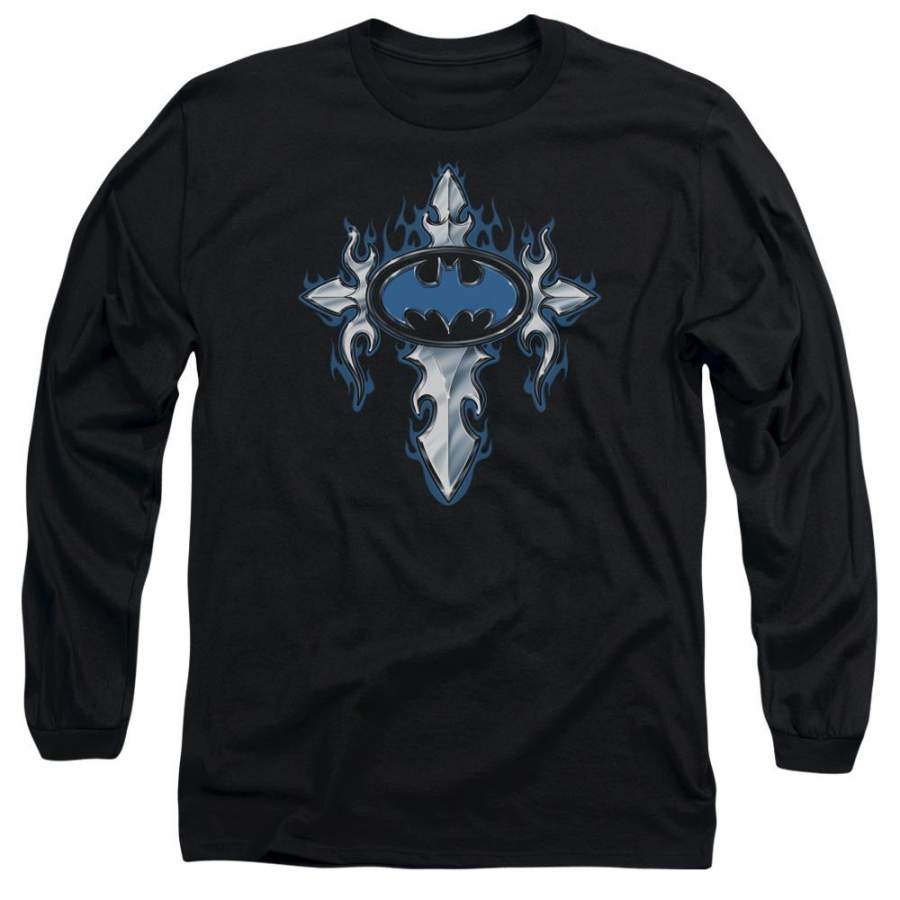 Batman – Gothic Steel Logo Long Sleeve Adult 18/1