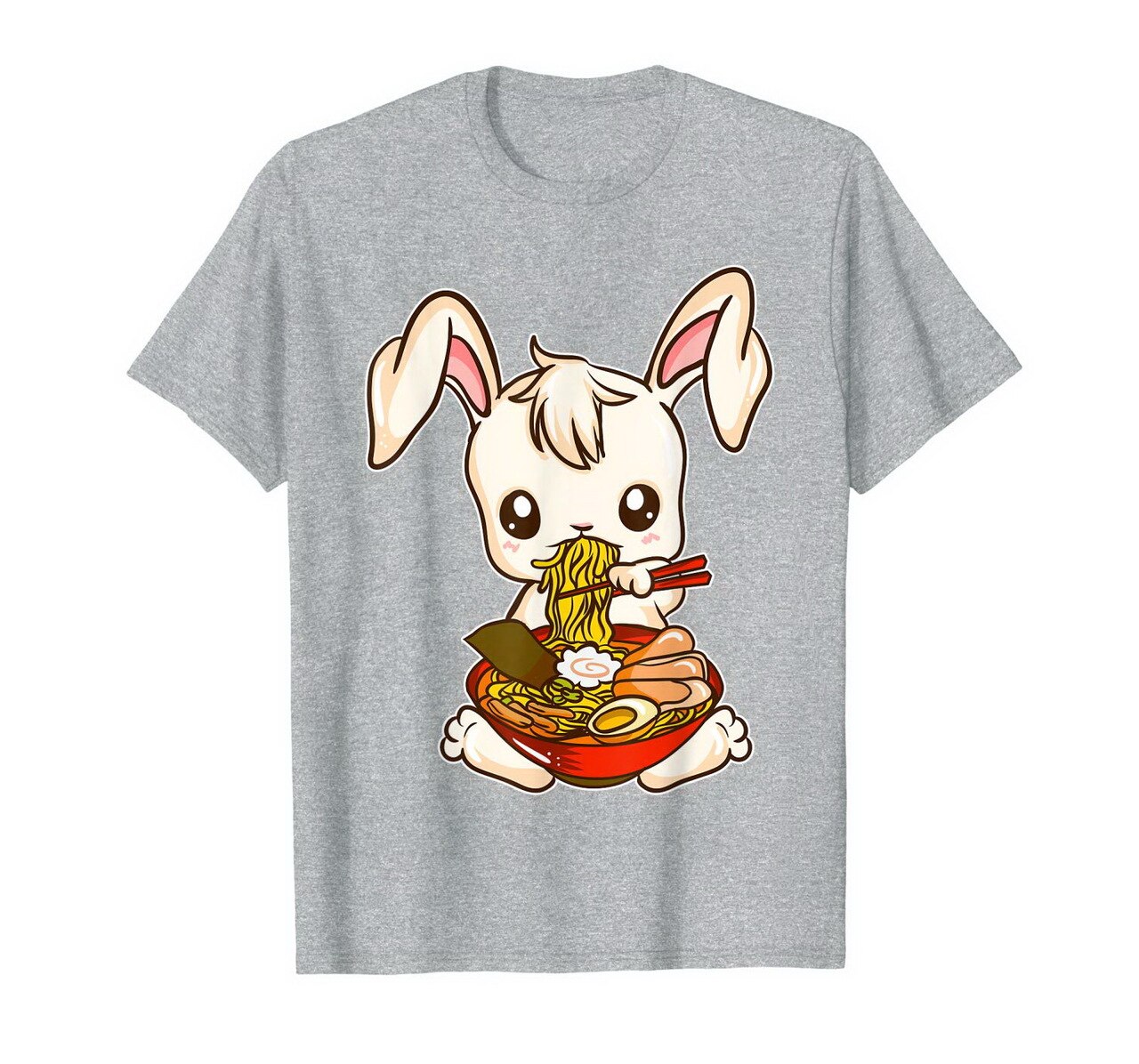 Kawaii Japanese Anime Bunny Rabbit Ramen T-Shirt New