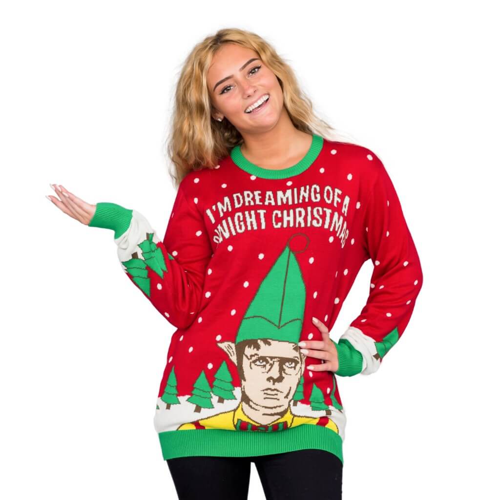 Women’S I’M Dreaming Of A Dwight Christmas Ugly Christmas Sweater