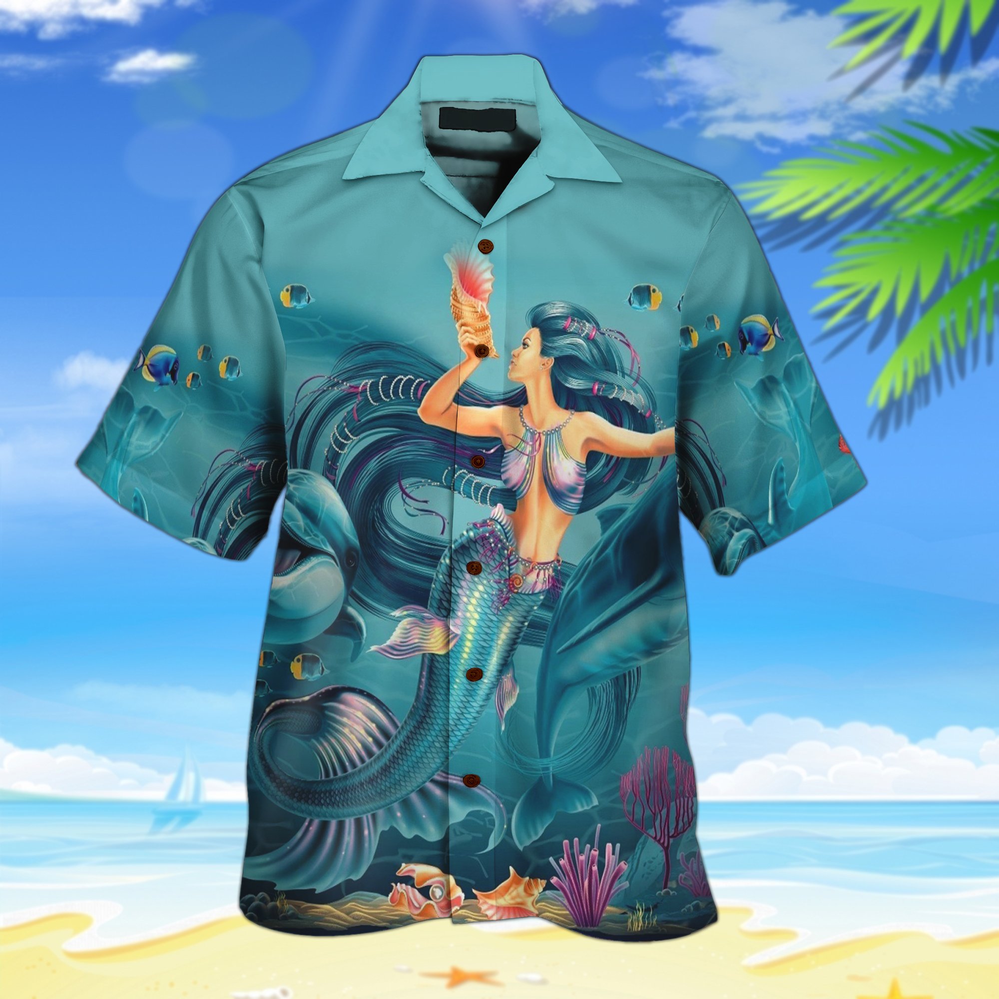 Mermaid Beautiful Hawaii Shirt Unisex Adult Ha762