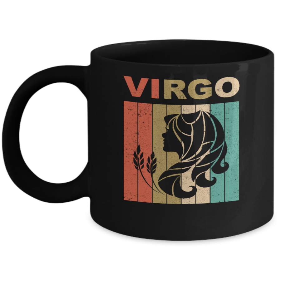 Vintage Virgo Zodiac August September Birthday Gift Mug