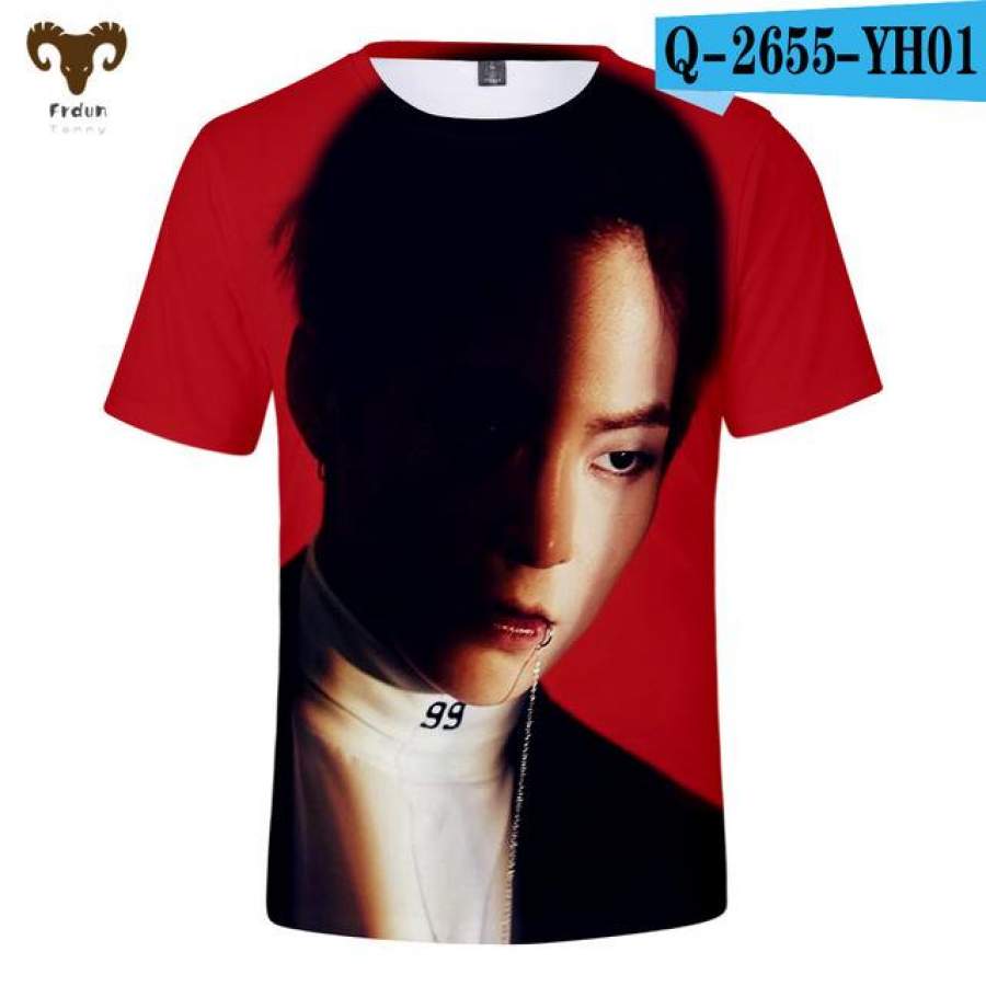 3D Print EXO Short Sleeve tshirt Men/Women Kpop