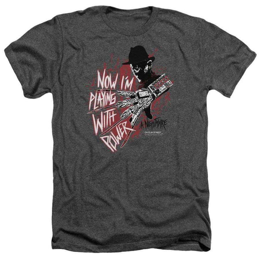 A Nightmare on Elm Street Playing With Power Men’s Heather T-Shirt