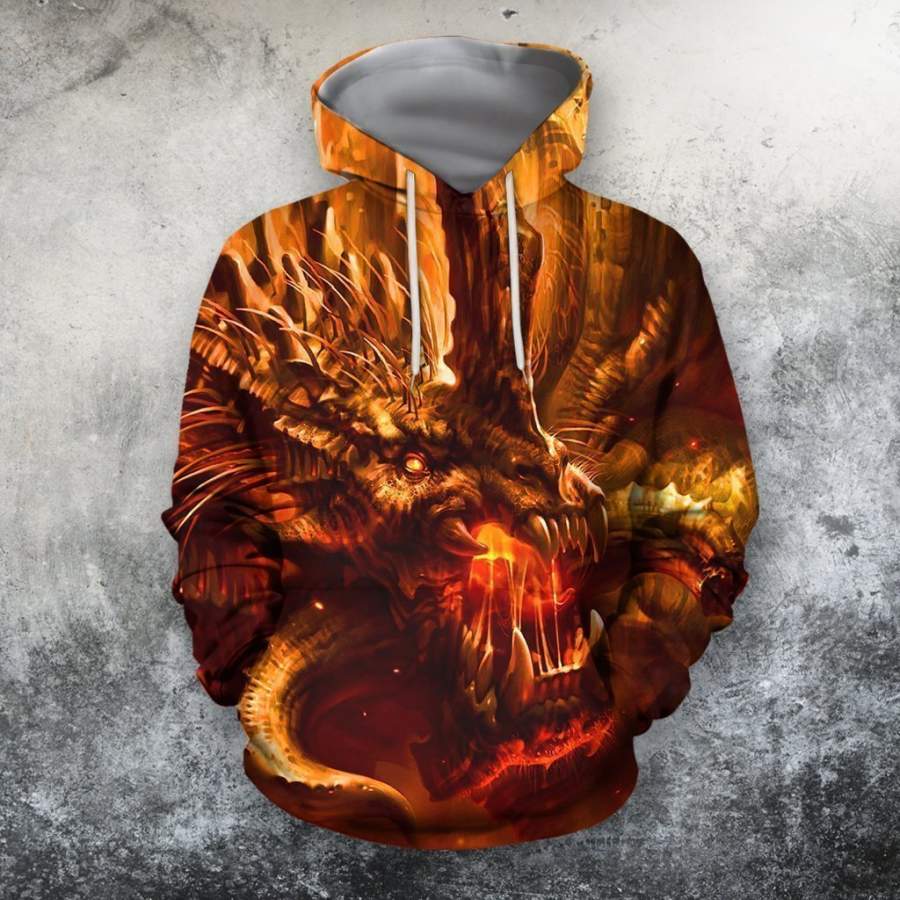 3D All Over Print Dragon Head Hoodie