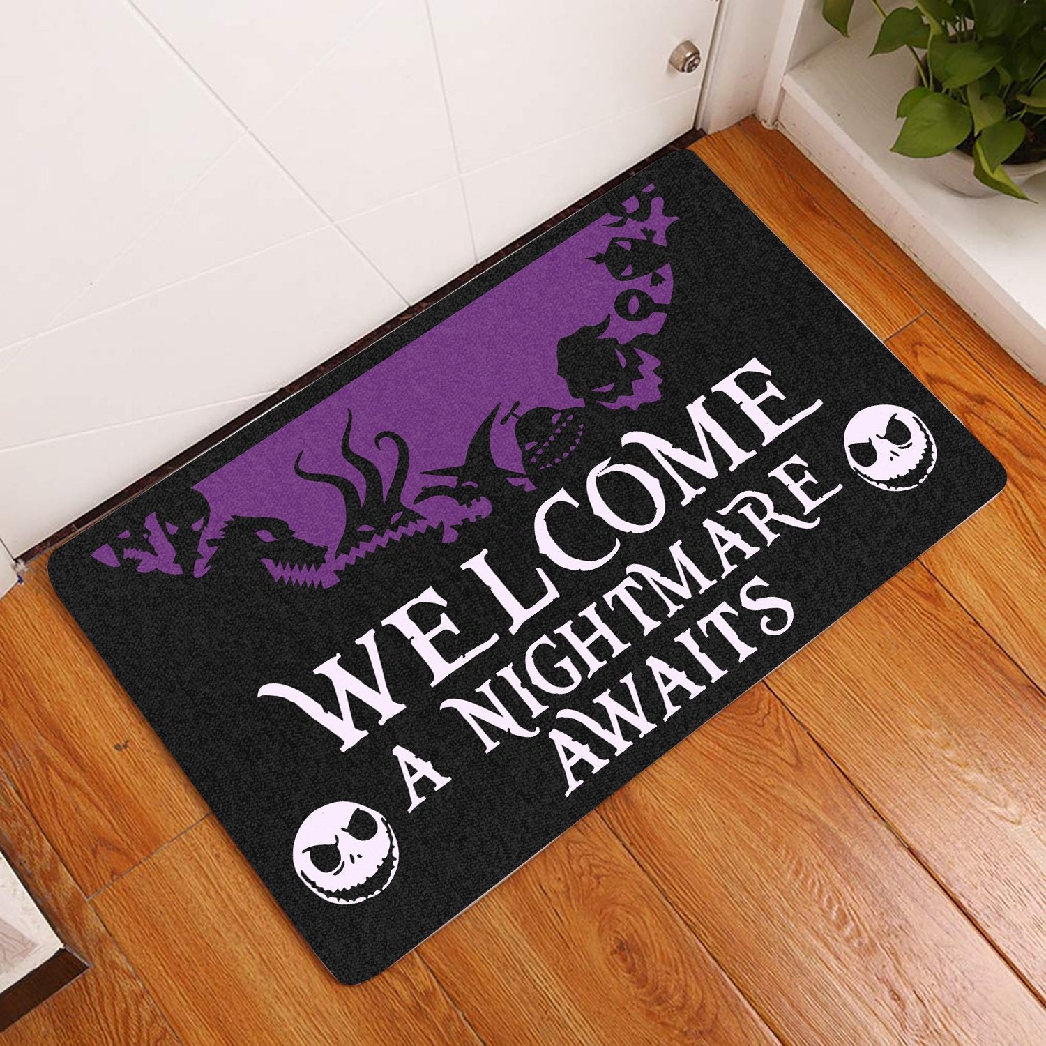 Welcome A Nightmare Awaits Coir Pattern All Over Printing Doormat Pre1923