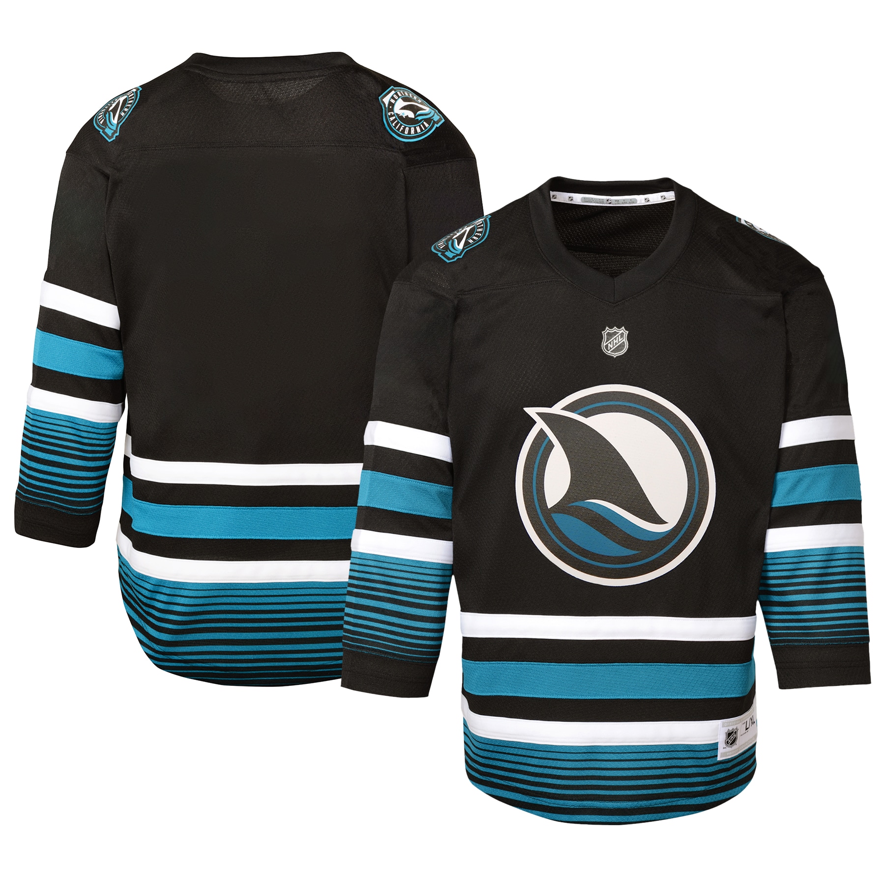 San Jose Sharks Youth Alternate Replica Jersey – Black