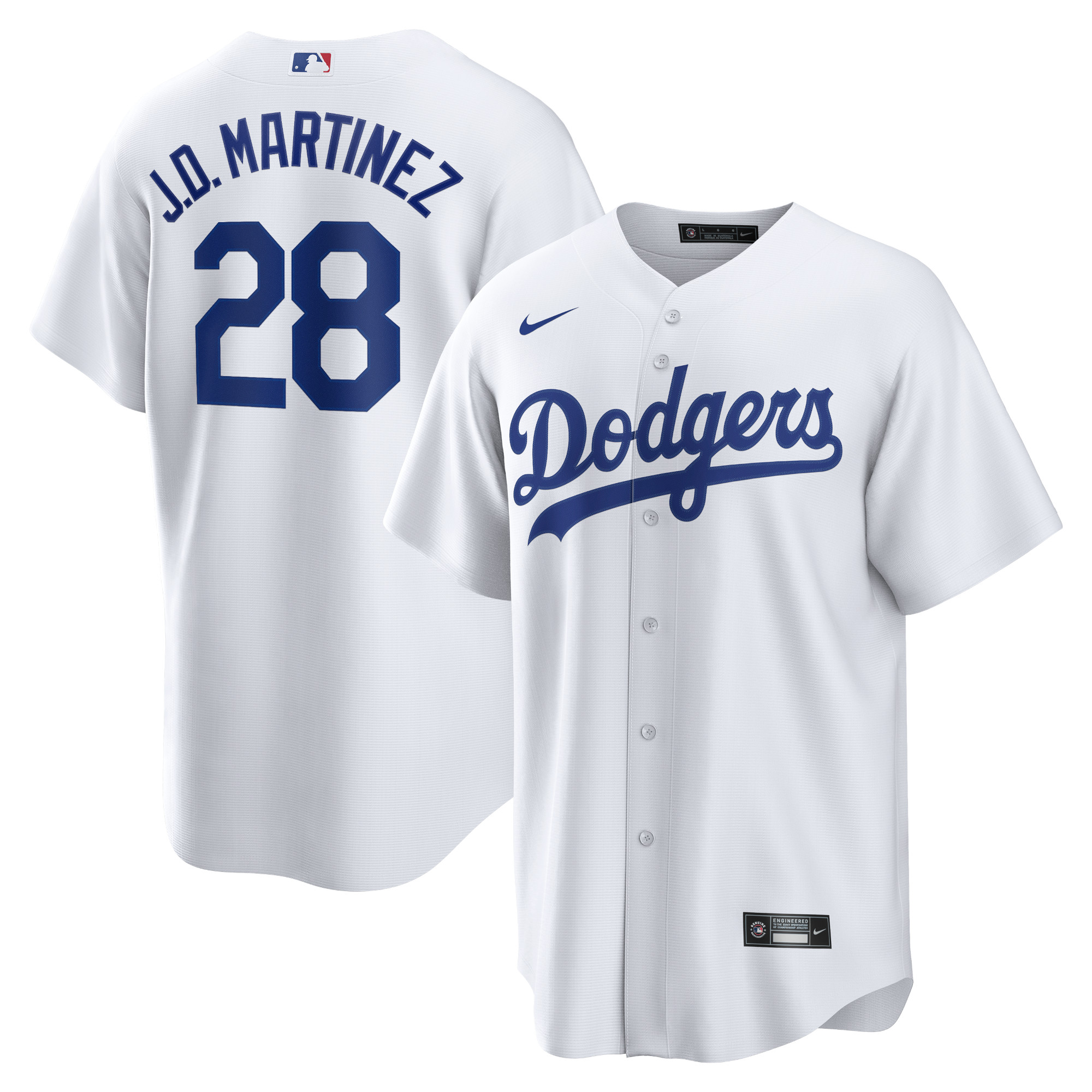 Men’s Los Angeles Dodgers J.D. Martinez White Home Jersey