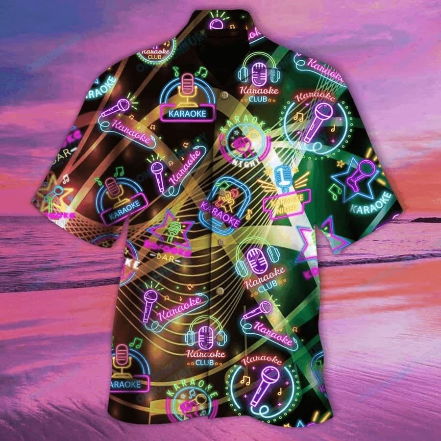 Amazing Karaoke Neon Sign Unisex Hawaiian Shirt LH130424