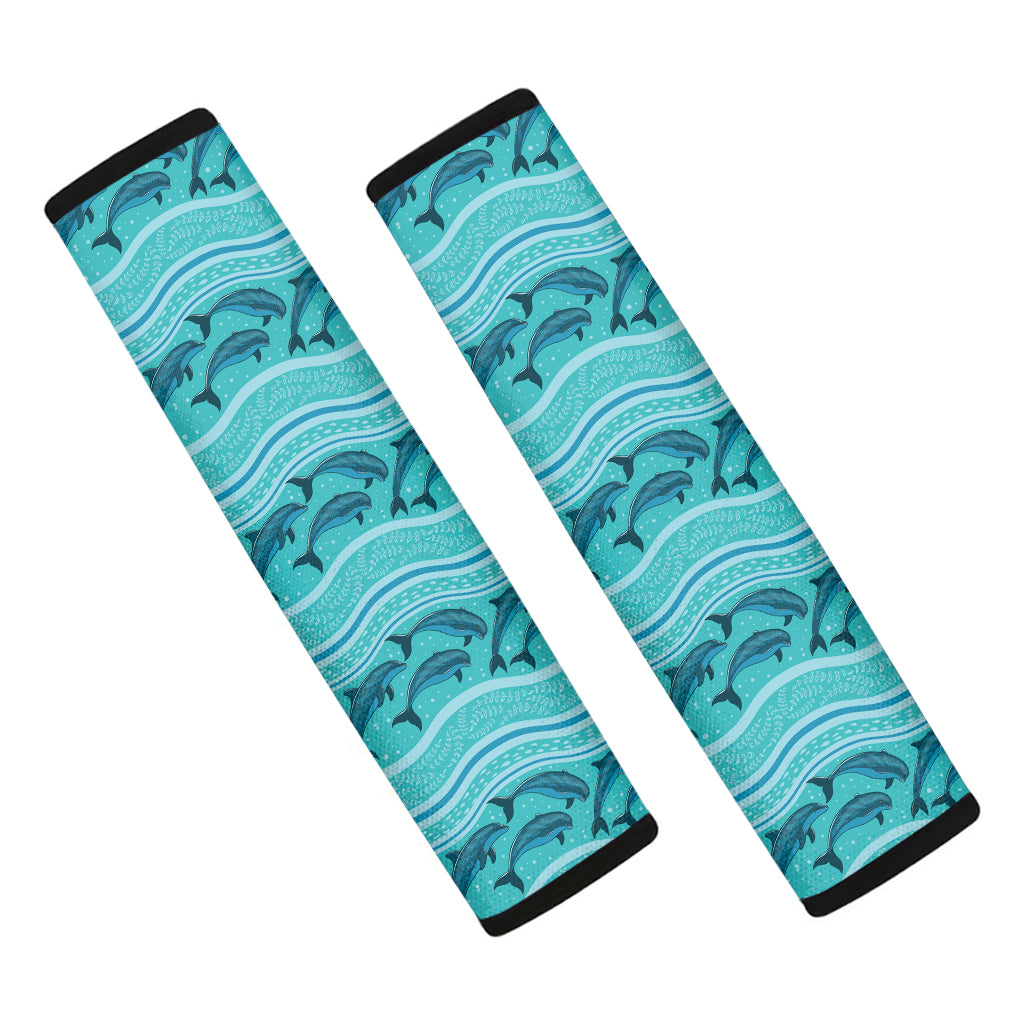 Boho Dolphin Pattern Print Car Seat Belt Covers