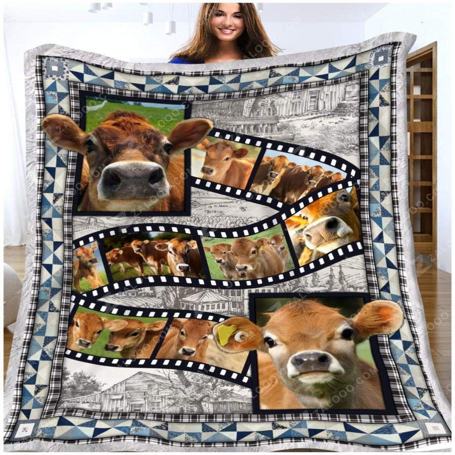 Funny Cow Barn Film Blanket For Film Lovers