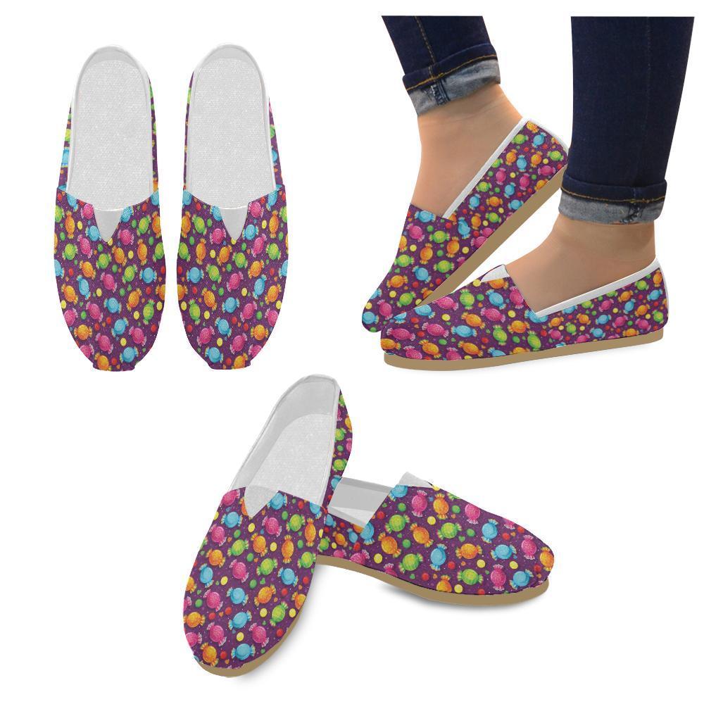 Candy Pattern Print Design Ca05 Women Casual Shoes