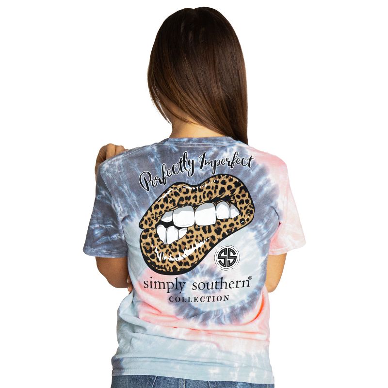 Simply Southern Preppy Perfect Leopard Lips T-Shirt