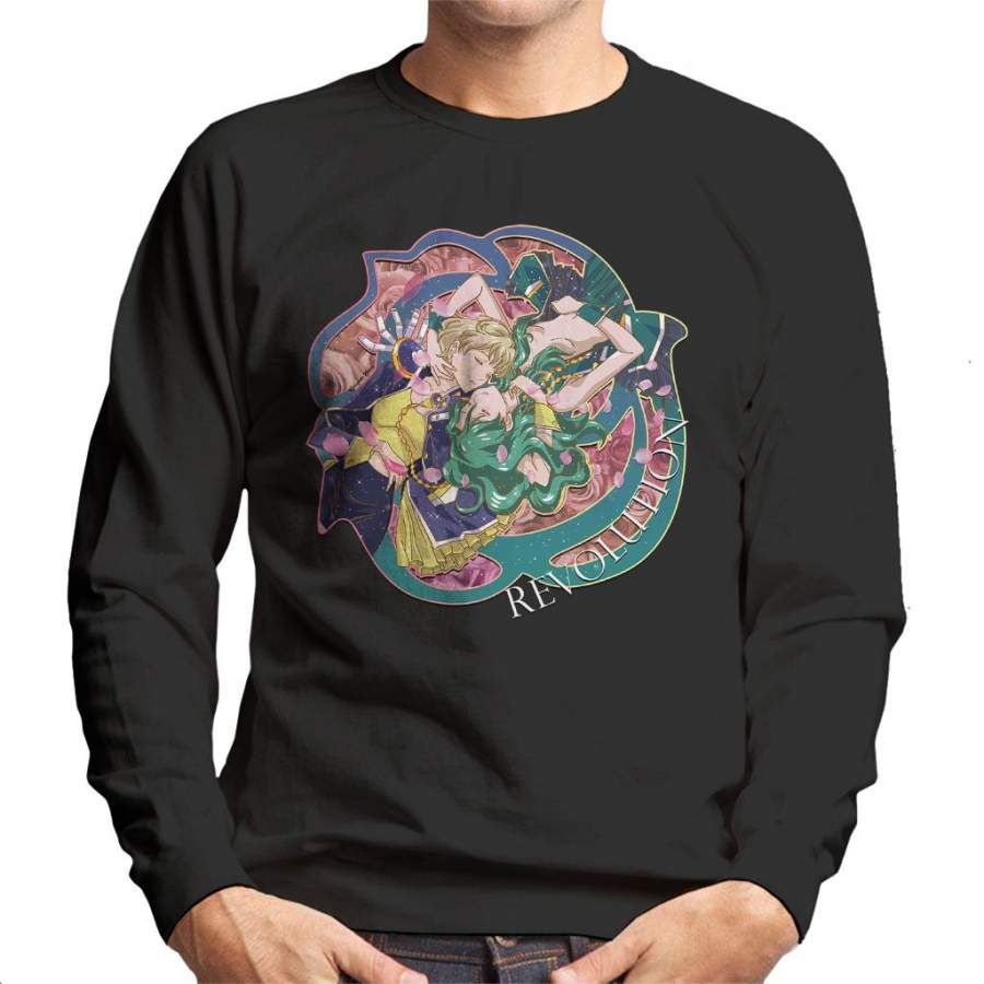 Sailor Moon Revolution Uranus And Neptune Embrace Men’s Sweatshirt