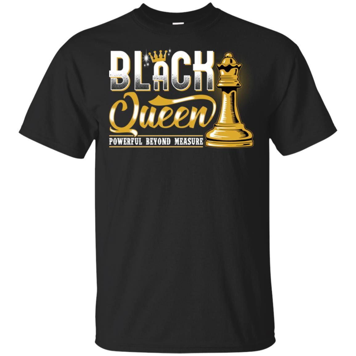 Black Queen Powerful Beyond Measure T-Shirt African Afro Girl Clothing