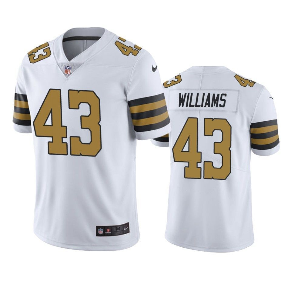 New Orleans Saints Marcus Williams White Color Rush Limited 3D Jersey