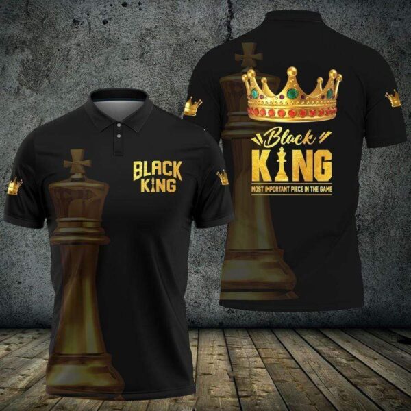 Black King The Most Important Piece In The Game Polo Shirt | For Men & Women | Po1906