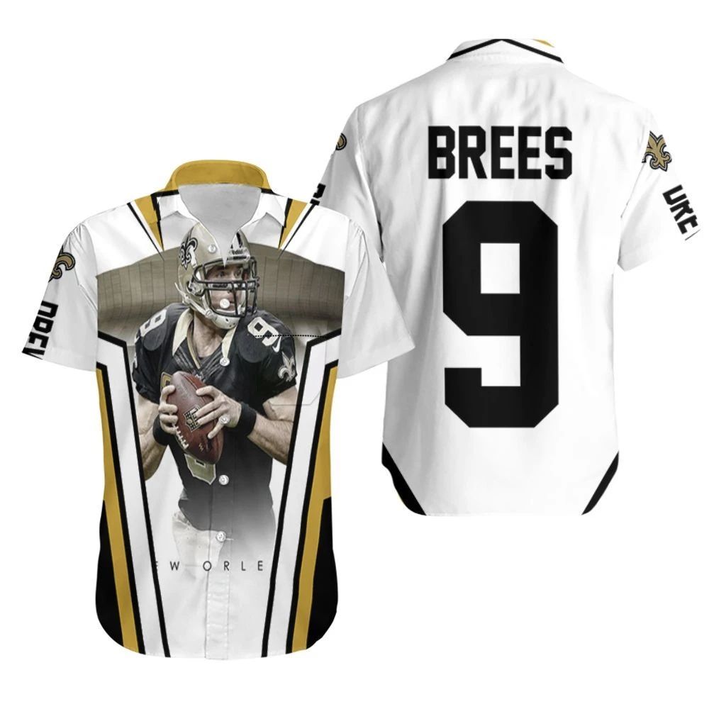 Drew Brees New Orleans Saints Stadium Background Hawaiian Shirt Combo Beach