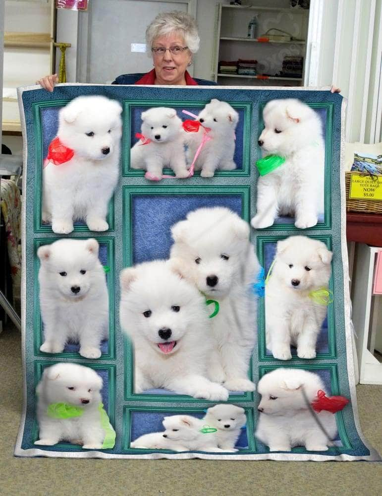 Samoyed Puppy Blanket