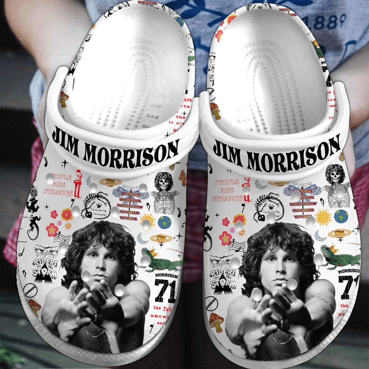 Premium Jim Morrison Music Crocs Crocband Clogs Shoes Comfortable For Men Women and Kids