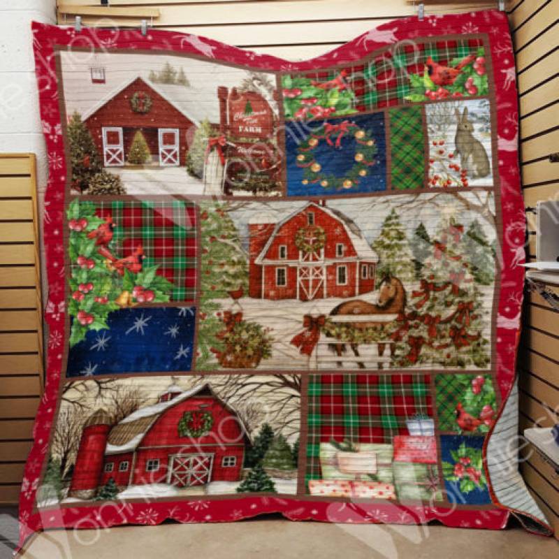 Farmhouse Christmas Blanket OCT0202 85O47