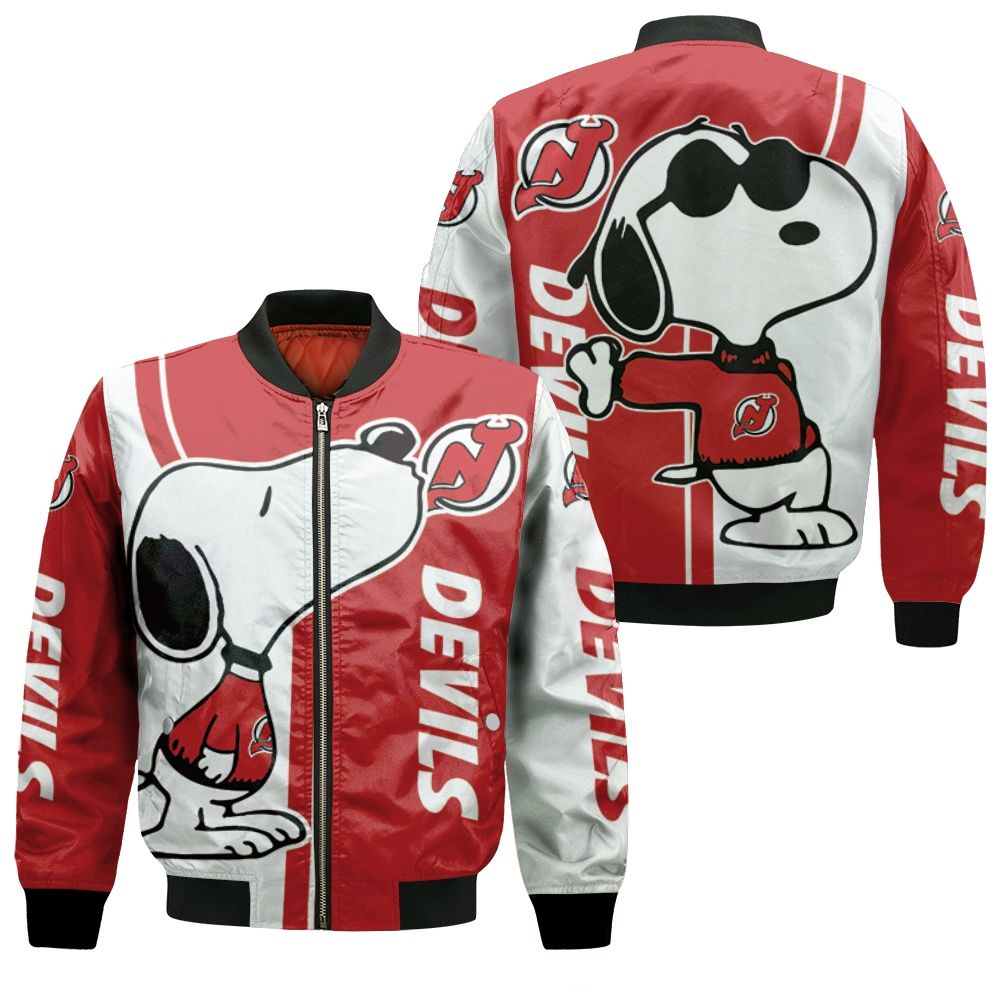 New Jersey Devils Snoopy Lover 3D Printed Bomber Jacket