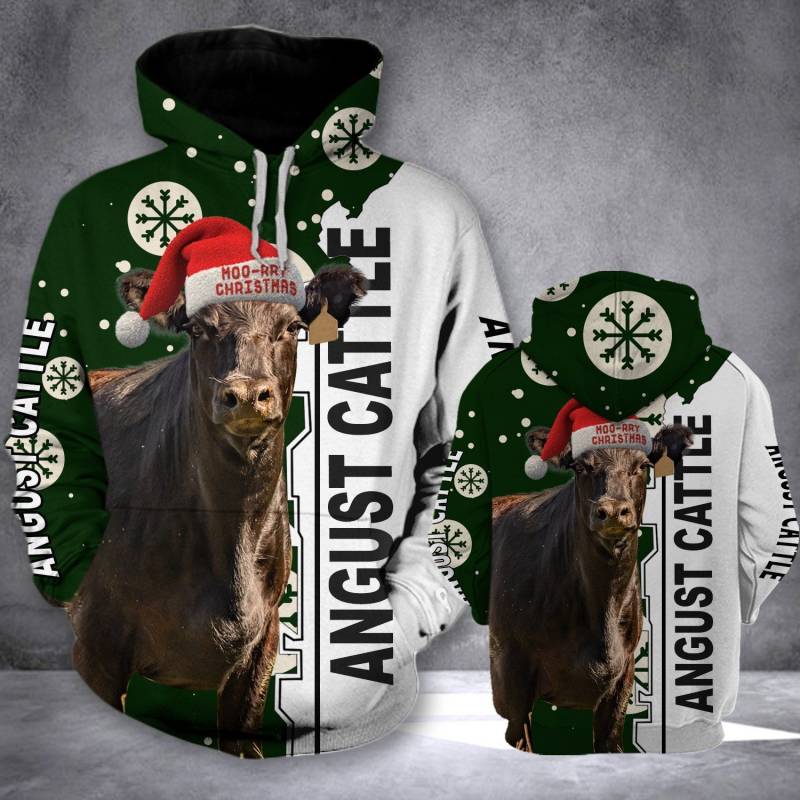 Animal Cale Xmas Animal Angust Hoodie