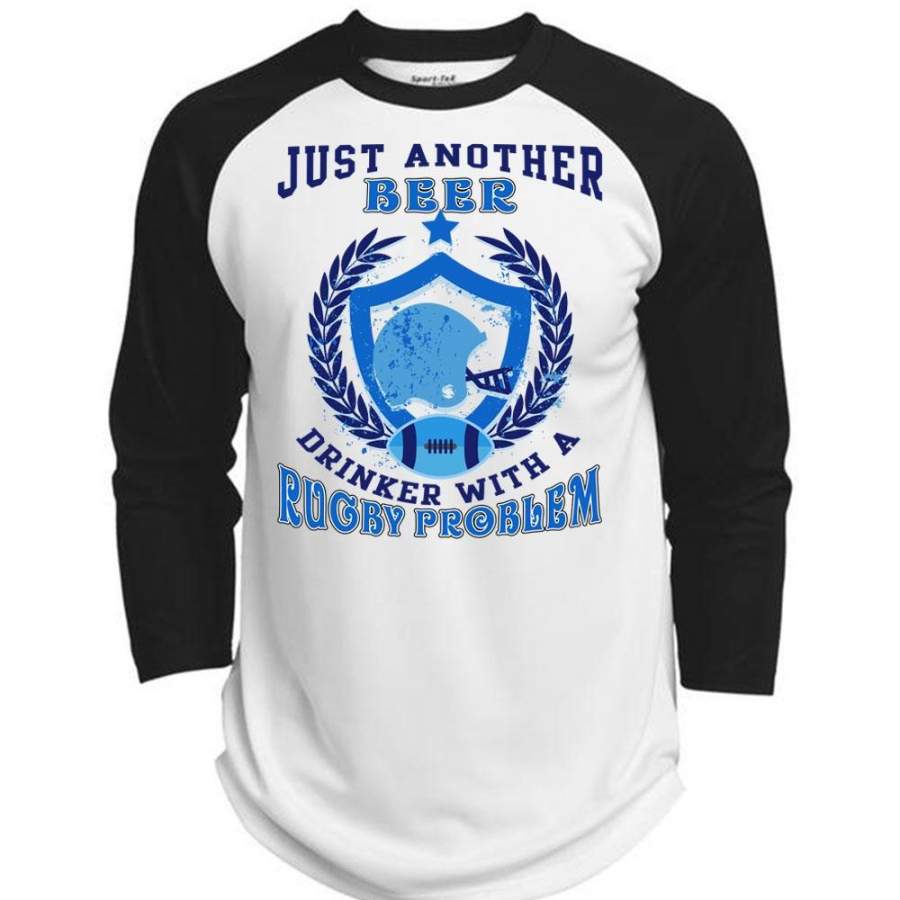 Availablerug Just Another Beer Drinker T Shirt, I Love Rugby T Shirt, Awesome T-Shirts (Polyester Game Baseball Jersey)